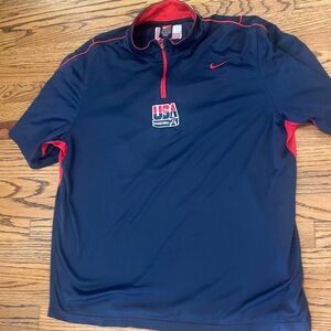 2000s USA Basketball Navy Shooting Shirt 2XL Authentic training Apparel Men’s